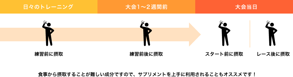 大会に向けたヒドロキシクエン酸の効率的な摂取方法